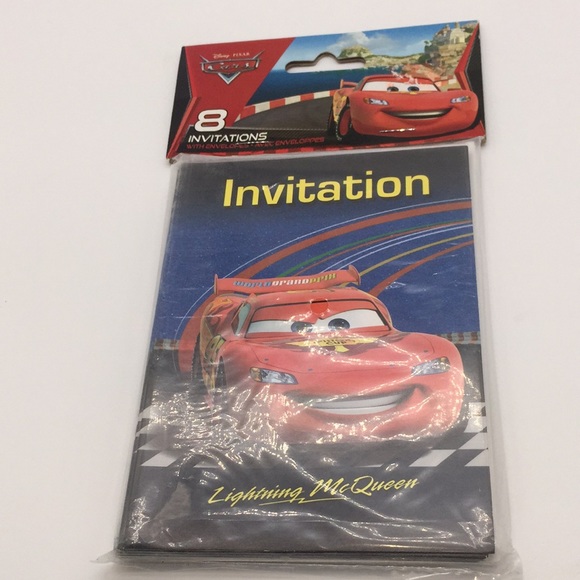 Disney Cars Lightning McQueen Party Invitations - Picture 6 of 6